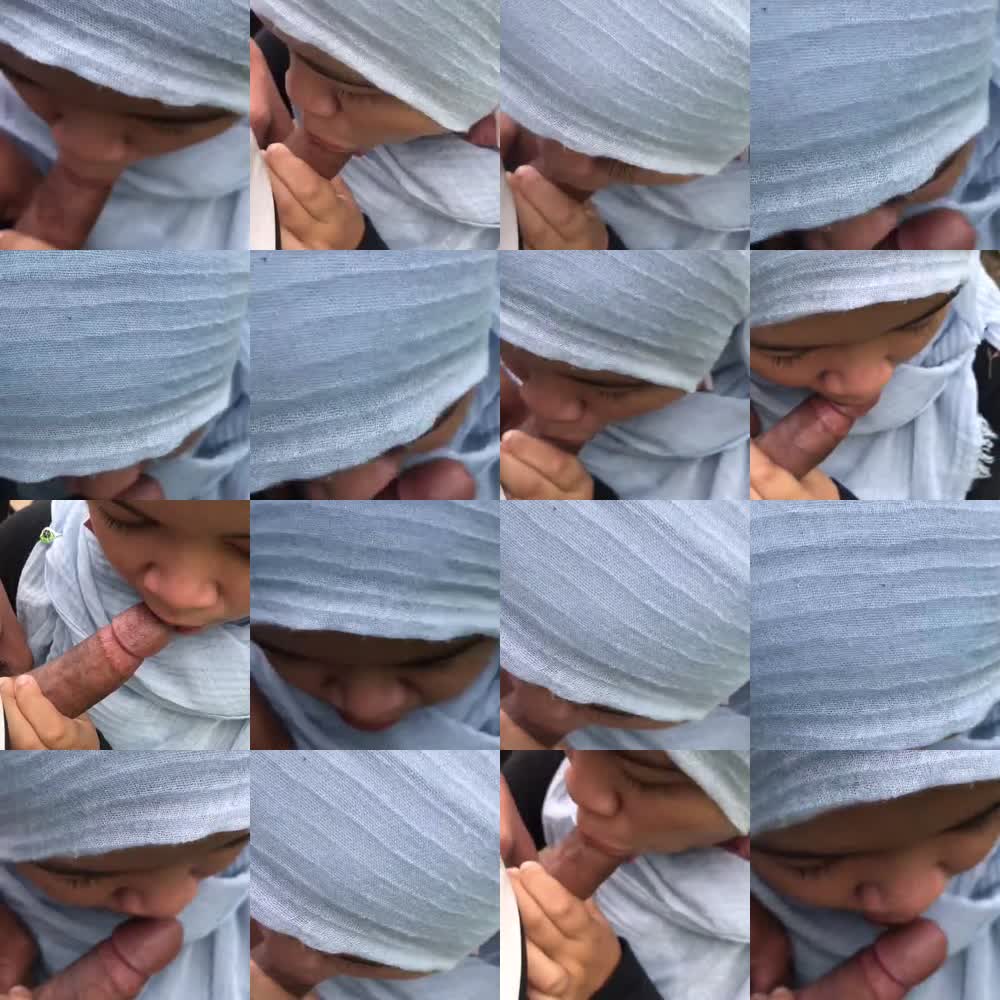 Ukhti Hijab Nyepong Di Luar Rumah